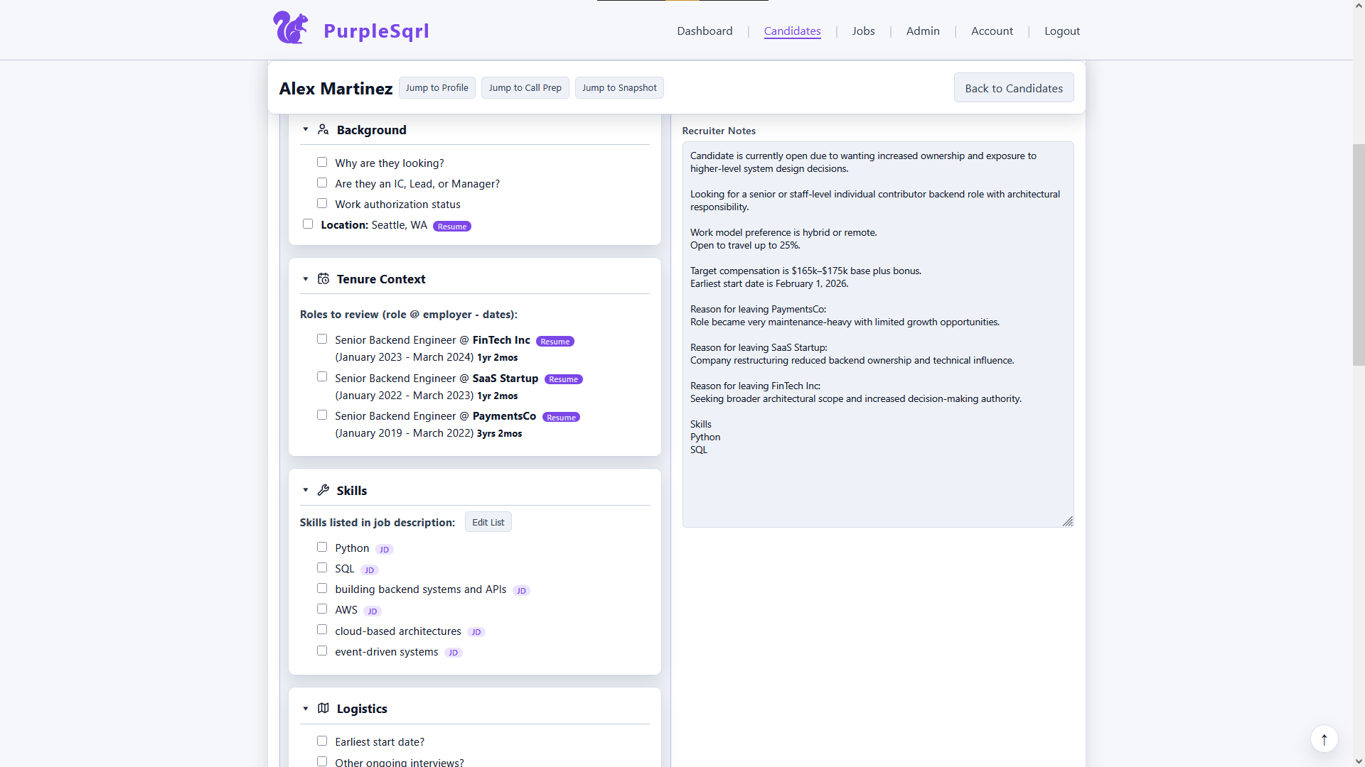 PurpleSqrl screenshot